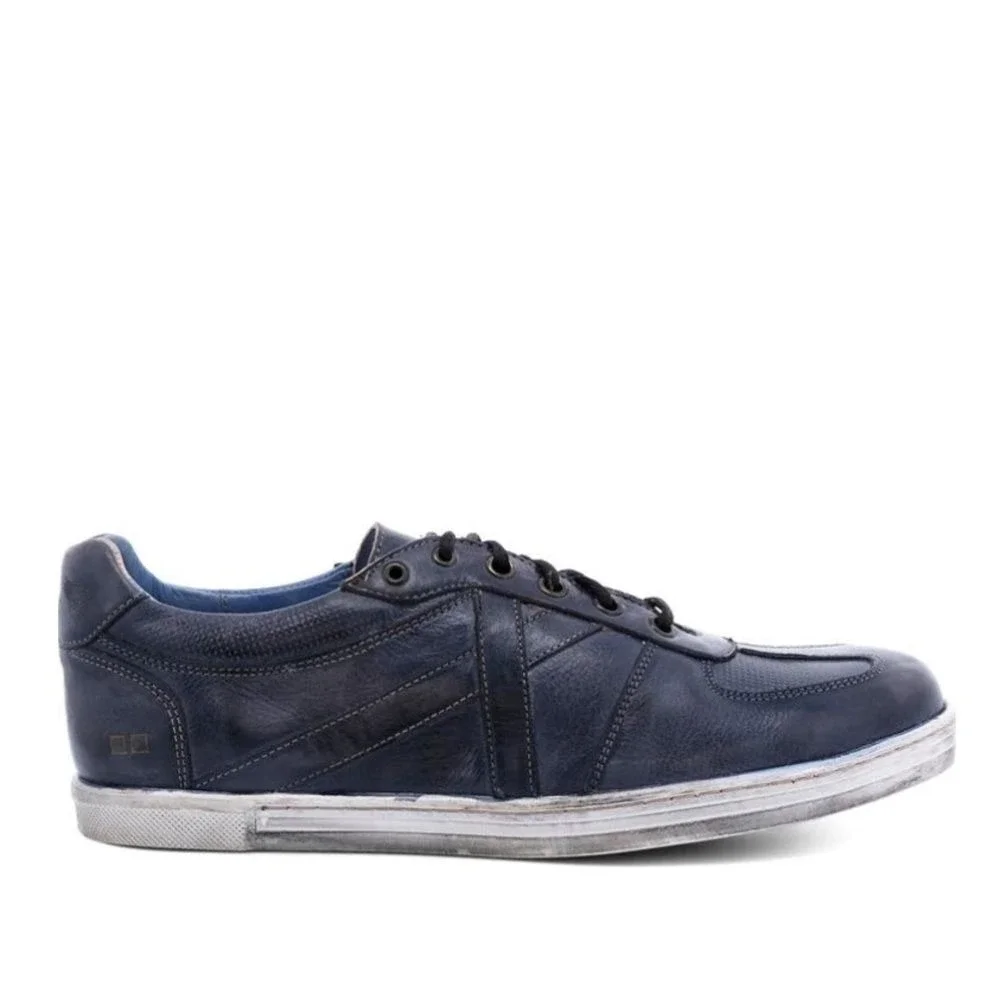 BED STU Men's Muller Leather Sneaker, Pre-Scuffed, Designer, Navy, Size 11.5 NWT